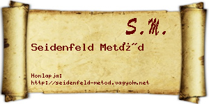 Seidenfeld Metód névjegykártya